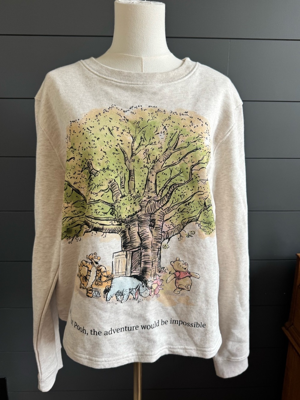 Disney Winnie the Pooh Cream Crewneck Sweatshirt